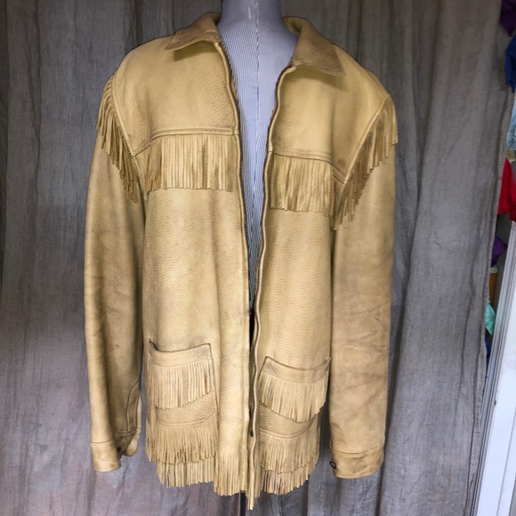 Ralph Lauren Leather Fringe Buffalo check jacketXL - Picture 1 of 6
